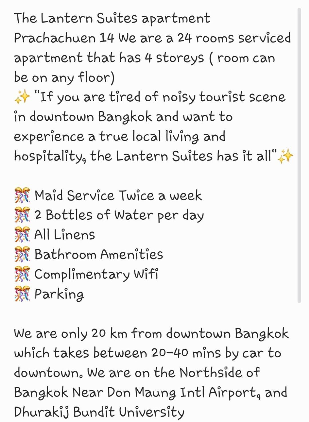 The Lantern Suites Ban Song Hong Esterno foto